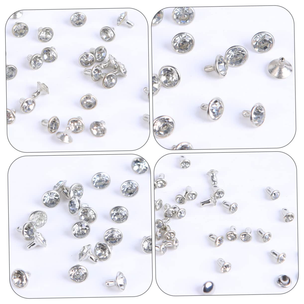 SHINEOFI 1000 Juegos remaches de diamante accesorios para bolsos remache de diamante de cristal Remaches para ropa herramientas para manualidades decoración remaches para tela Metal Decorar