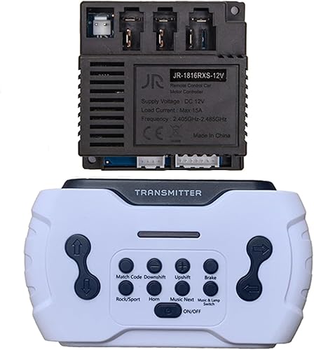 2.4G Control remoto Bluetooth JR-1816RXS-12V Kit receptor para niños Powered Ride On Car, caja de control de control Accesorios para niños eléctrico
