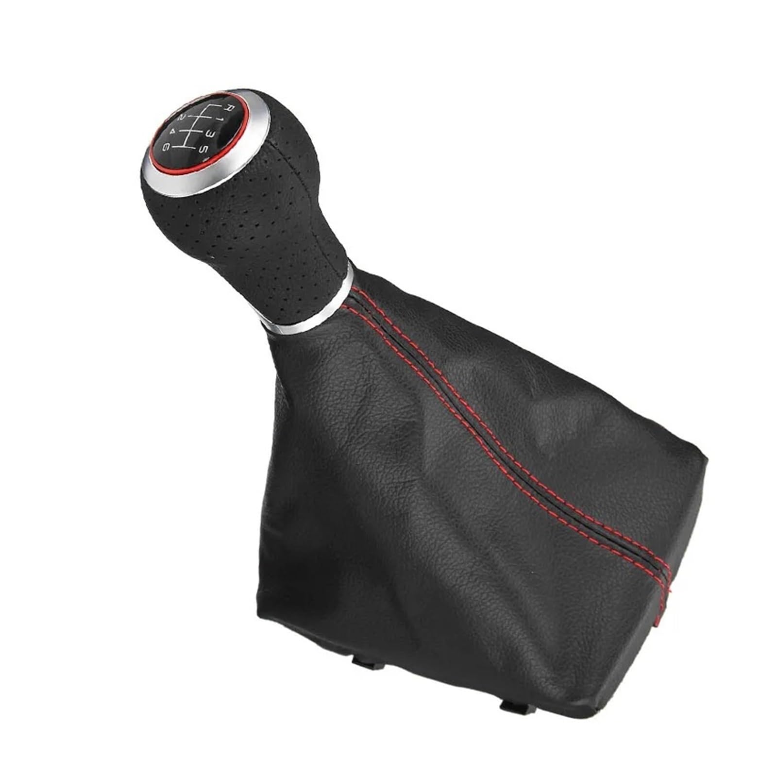 Jxewmtmc Red For A4 S4 8K For A5 8T For Q5 8R For S-Line 2007-2015 6 Speed Car Manual Gear Shift Knob Pu Leather Gaiter Boot Cover Gear Stick Shift Cover(Red)