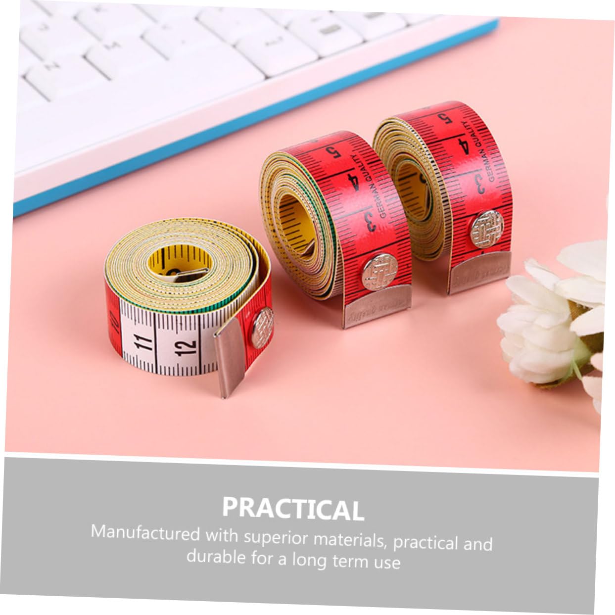 Multipurpose Tape Measure German Cowhide Material Flexible Sewing Thread Convenient Practical