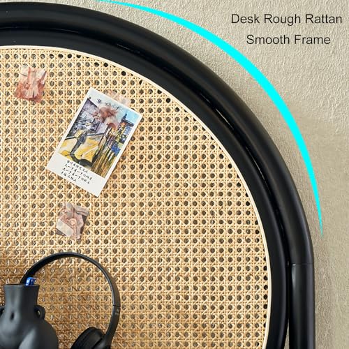 ZKBDBWTR Nordic Rattan Dressing Table & Writing Desk – Minimalist Modern Design, Makeup Table with Spacious Storage - Image 7