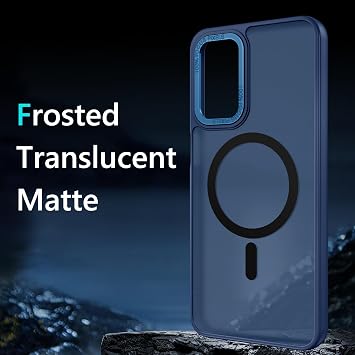 GUAGUA for Samsung Galaxy A23 Case Compatible with MagSafe Magnetic Cases Slim Translucent Matte Skin Feeling Shockproof Protective Anti-Scratch Phone Case for Samsung Galaxy A23 5G/4G, Blue