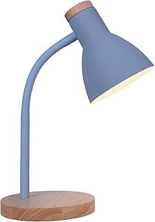 BEL AIR HOME - Candeeiro flexível de mesa ARGOS com design elegante e flexível - ideal para escritórios e mesas de casa - lâmpada E27 (não incluída) (azul)