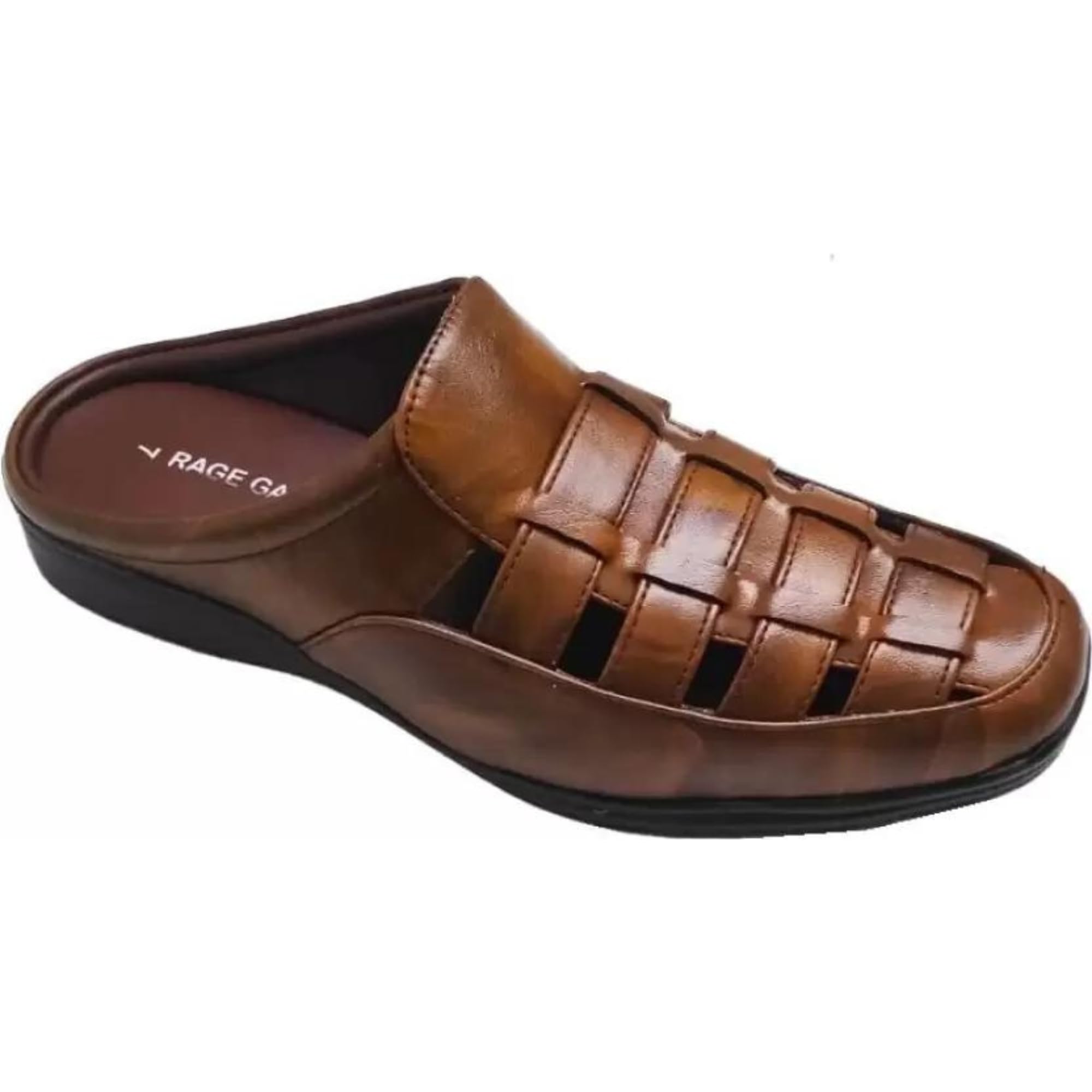 RAGE GAZE Mens Fashion Sandals - Comfortable Fisherman Sport Sandals, Premium PU Padding, Synthetic Leather, Closed-Toe Summer Outdoor Sandals, Brown - Stylish and Durable Footwear (B0D8PST5TG) Amazon Price History, Amazon Price Tracker