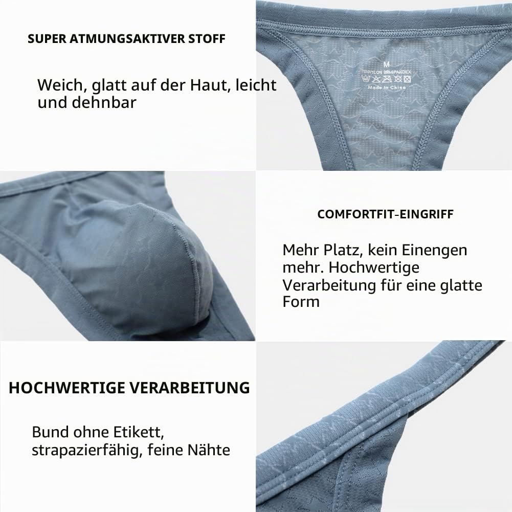 Summer Code Herren Sexy Streifen Slips String Tanga Unterwäsche
