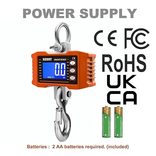 Miniatura 6 de Báscula digital de grúa de 2200 libras2,204.6 lbs, báscula colgante digital industrial resistente para granja, ciervos, ganado, fábrica,