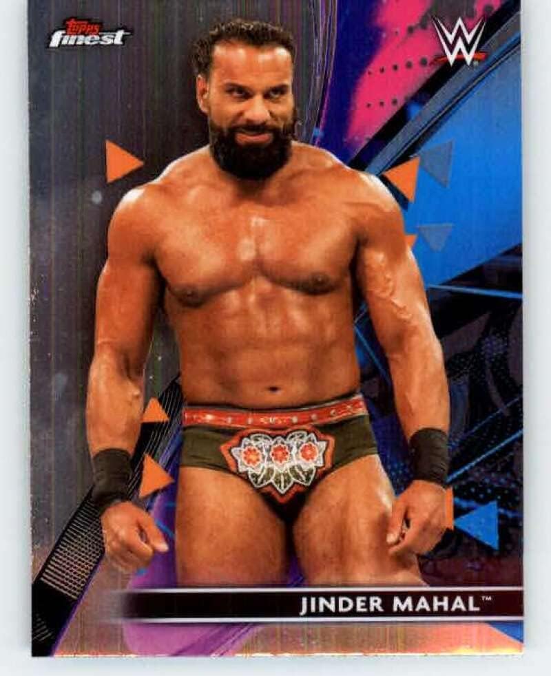 2021 Topps Finest Wrestling #16 Jinder Mahal Official WWE Trading Card in Near Mint to Mint Condition