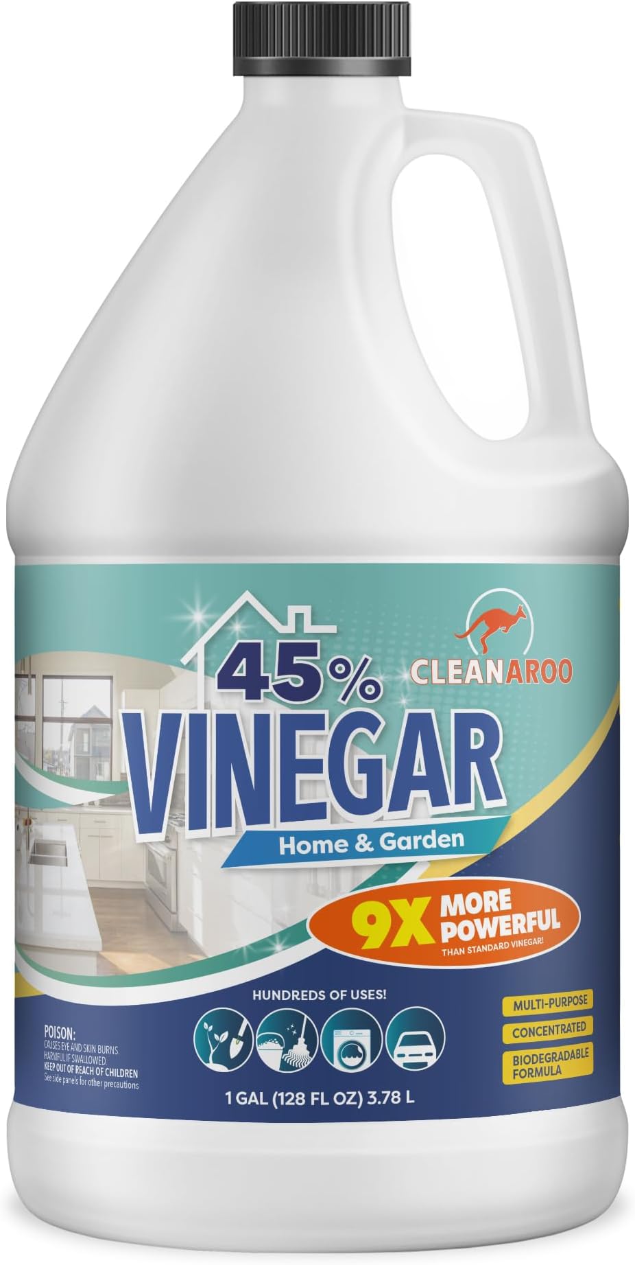 45% Concentration Vinegar, All-Natural Multipurpose General Cleaner (1 Gal)