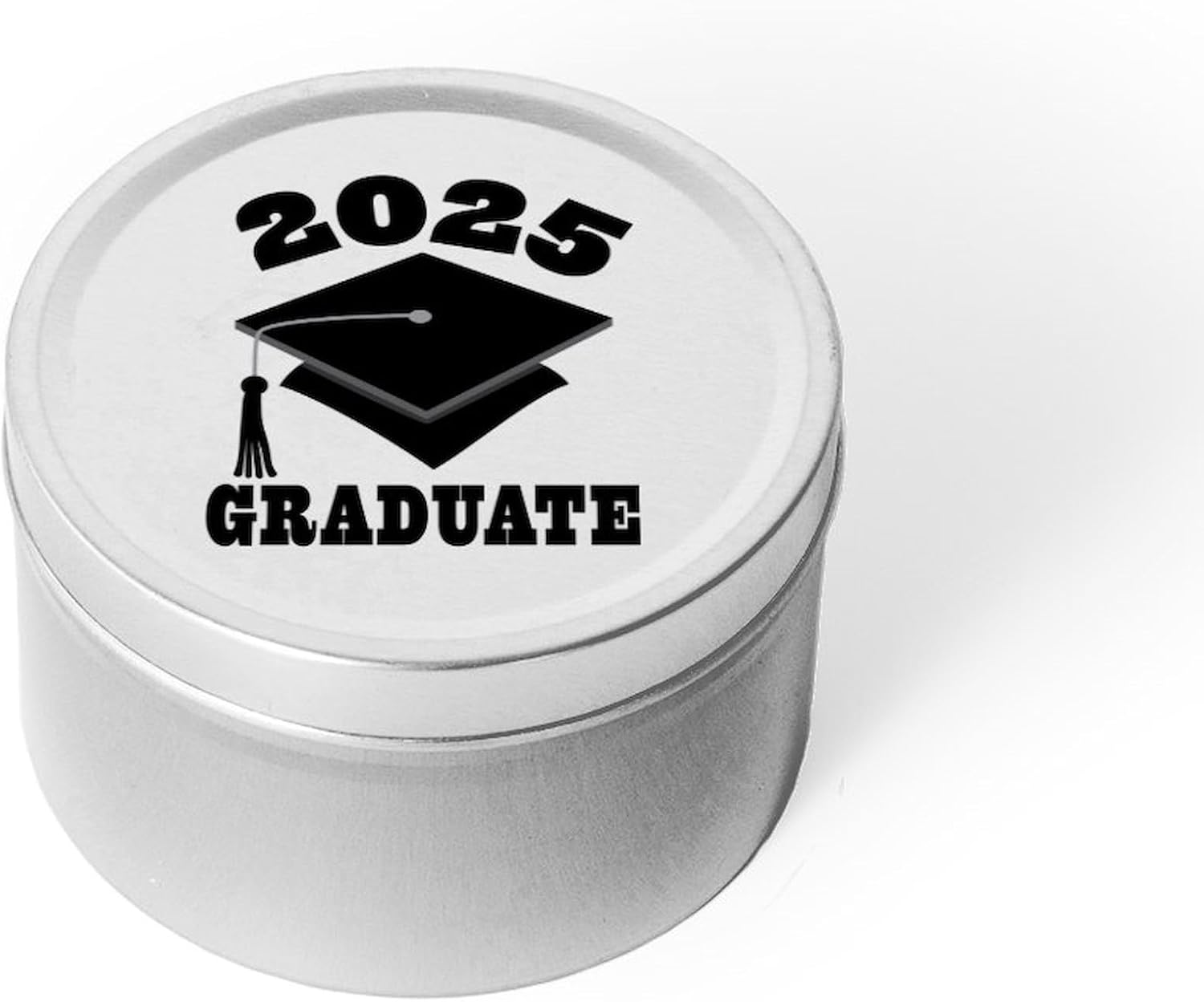 CafePress Class of 2025 Graduate Hat 2"x3" Canister Scented 8 oz. Candle