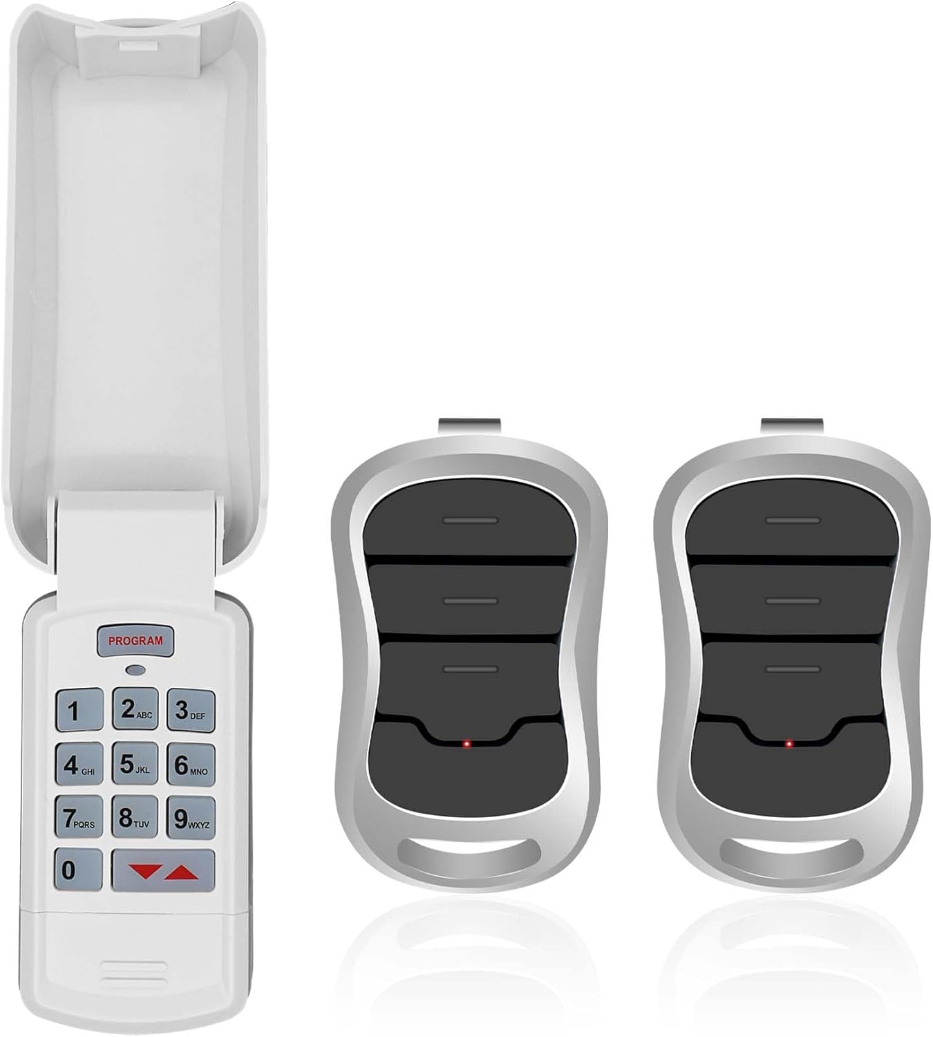 Upgraded GK-R Keypad with 2 Pack G3T-R Garage Door Remote for Genie and Overhead Garage Door Opener Since 1995, Keypad Replace GK-BX 37332R GWKP, Remote Replace G3T-BX G3T-A G1T-BX