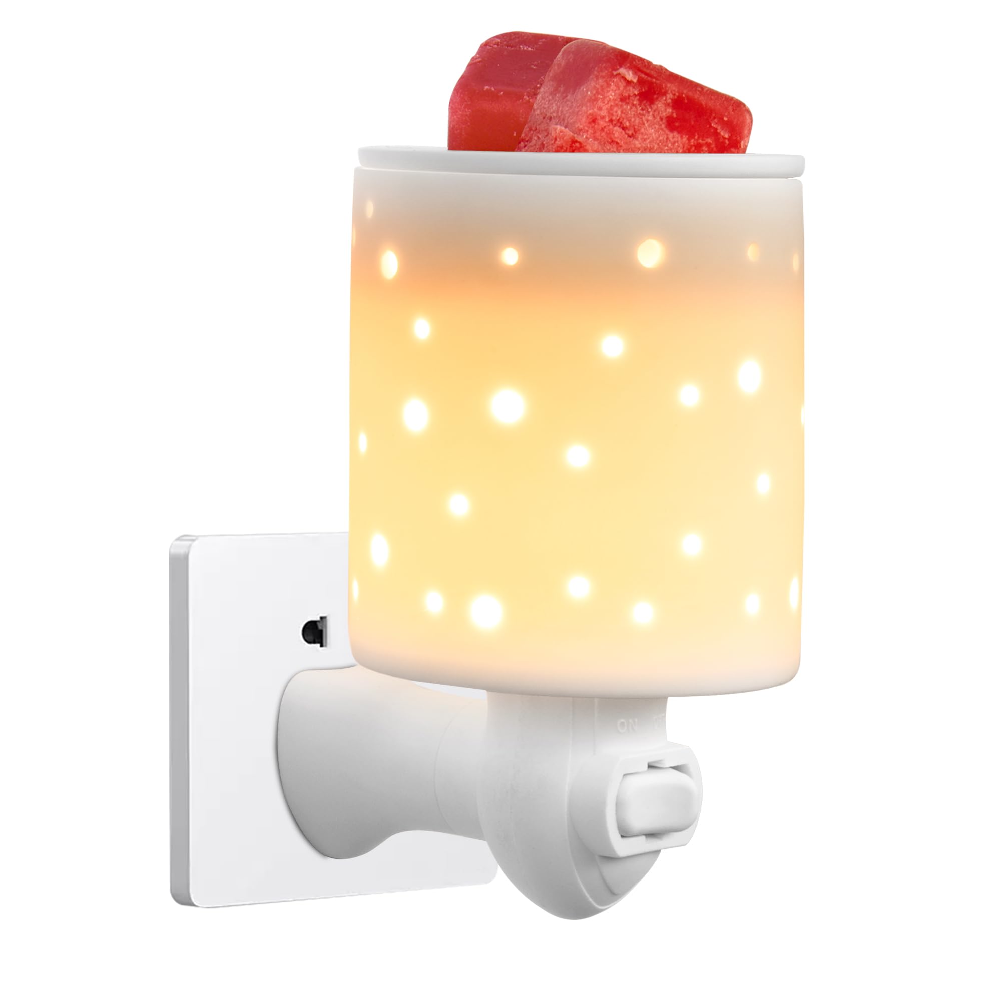 Wall Plug in Wax Warmer Starry Sky Ceramic Electric Wax Warmer Oil Burner with 15W Bulb Electic Wax Burner for Scented Wax for Office Bedroom Kitchen Gift & Home Decor