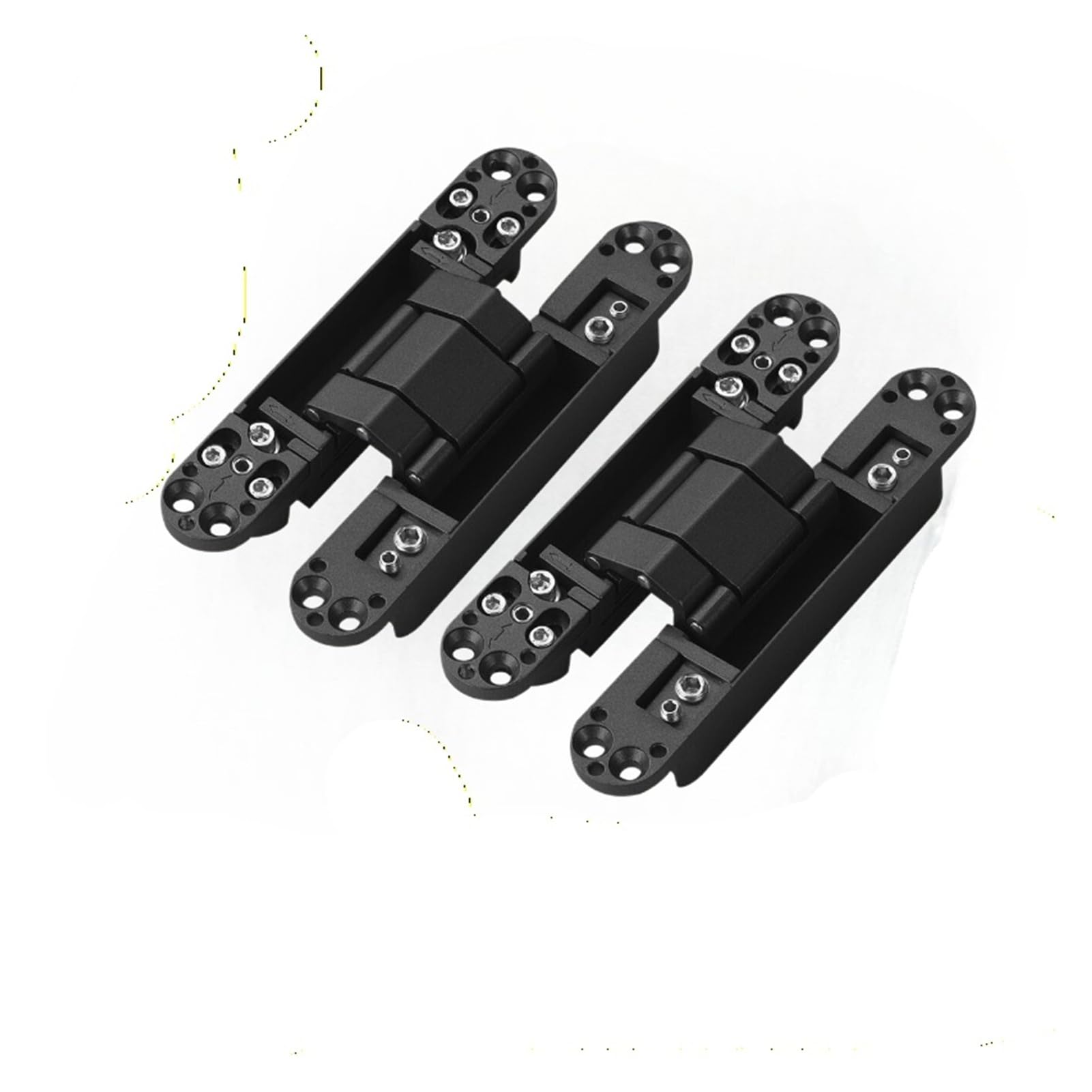 Foelanne Black Aluminum Alloy Hidden Door Hinges