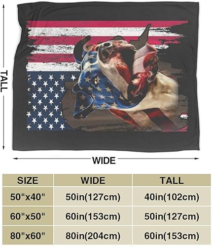 Miniatura 3 de Manta de franela de forro polar con bandera estadounidense, perro Pit Bull divertida para el hogar, mantas suaves para niños y adultos, bebé, perro