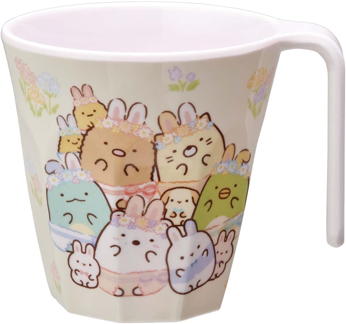 Skater MTH3-A Melamine Tumbler with Handle, 10.1 fl oz (300 ml), Chromi Water P, Sanrio