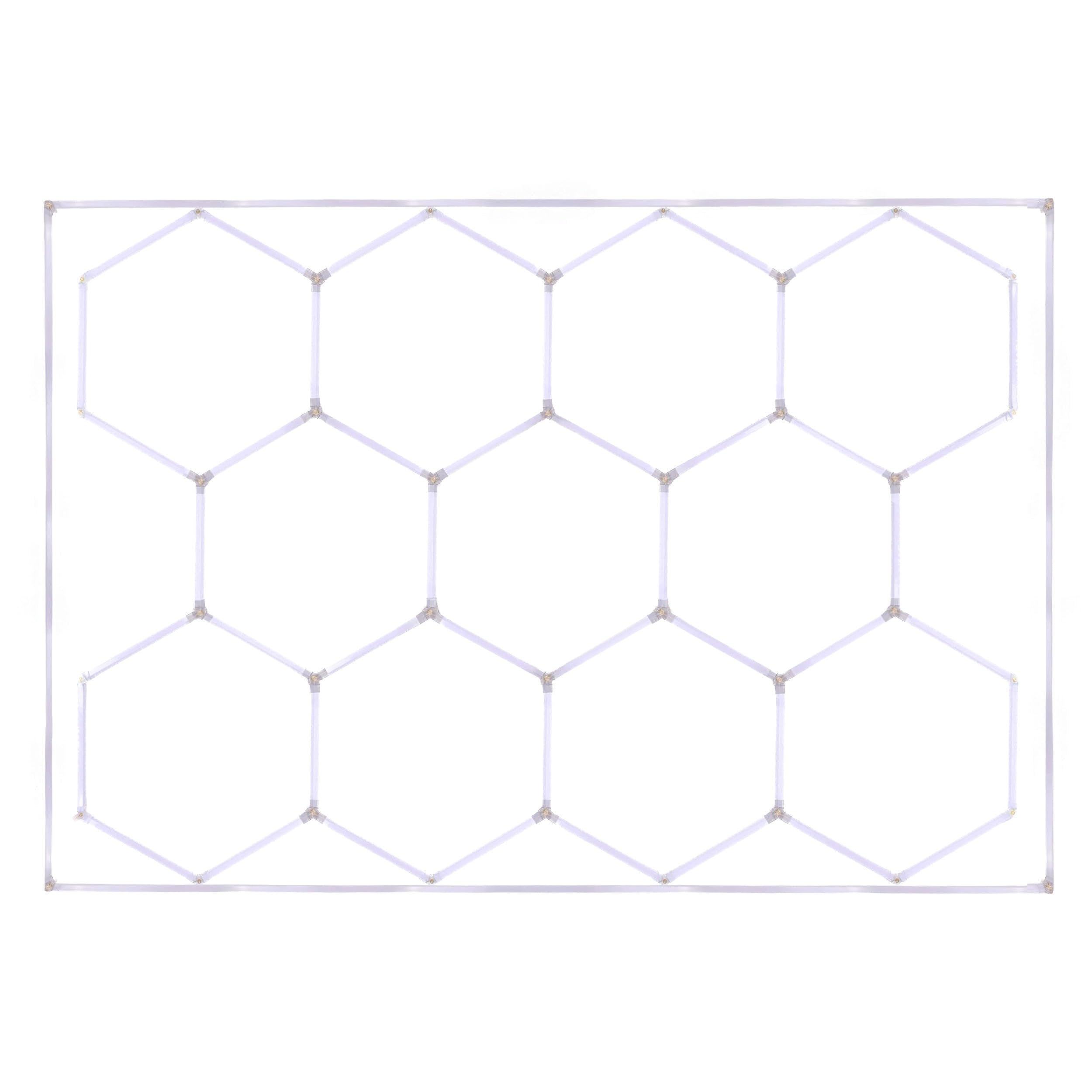 EinParts EPHCL14 lampa LED Hexagon z ramą 243,5x366 cm 11 modułów 64240 lm 6500K zimna biel do warsztatu detailingu