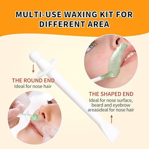 Miniatura 3 de Kit de cera de nariz para el cabello para hombres y mujeres cera de depilación de nariz de 176oz cera de 20 aplicadores de cera 10 cápsulas de cera