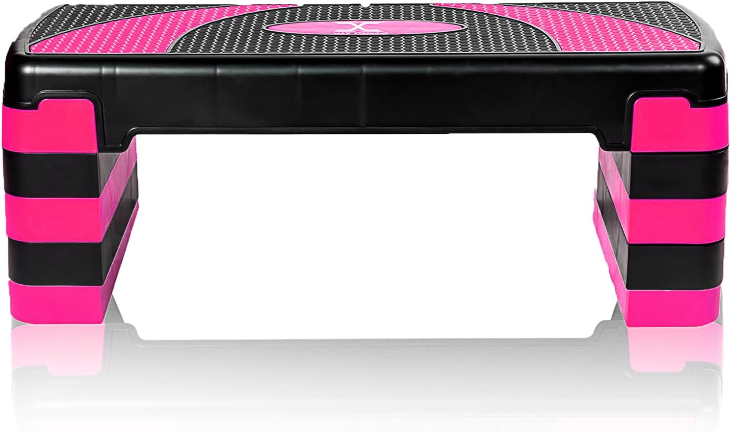 MAXSTRENGTH Fitness Stepper for Exercise Workout 5 Height Level Adjustable 10cm 15cm 20cm 25cm 30cm Non-Slip Step Platform for Aerobic Exercise Aerobic Stepper Yoga Routines Training