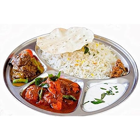 Shourya Trading Round 4 Compartment Thali: Authentic Indian Dining Experience