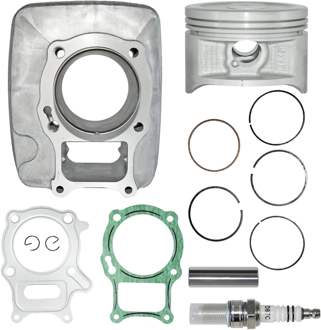 Partman 12100-HN6-000 Cylinder Piston Gasket Kit fit for Honda Fourtrax Recon 250 1997-2020, fit for Honda Sportrax TRX250EX 2001-2011, Fit for Honda TRX250X 2009-2020