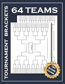 Tournament Bracket: 64 Player / Team Tournament Bracket Template Sheets For All Sports and Games, Single Elimination Sports Tournament Bracket Chart 64 Teams | 150 pages