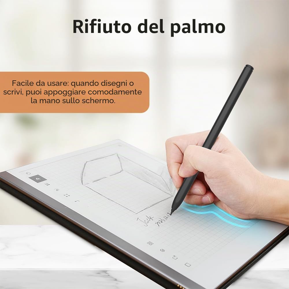VOVIPO EMR Stylus Penna per Remarkable 2 con gomma, penna di ricambio per Remarkable 2/Kindle scribe/boox tablet alternativa per Marker Plus, 4096 sensibilità alla pressione