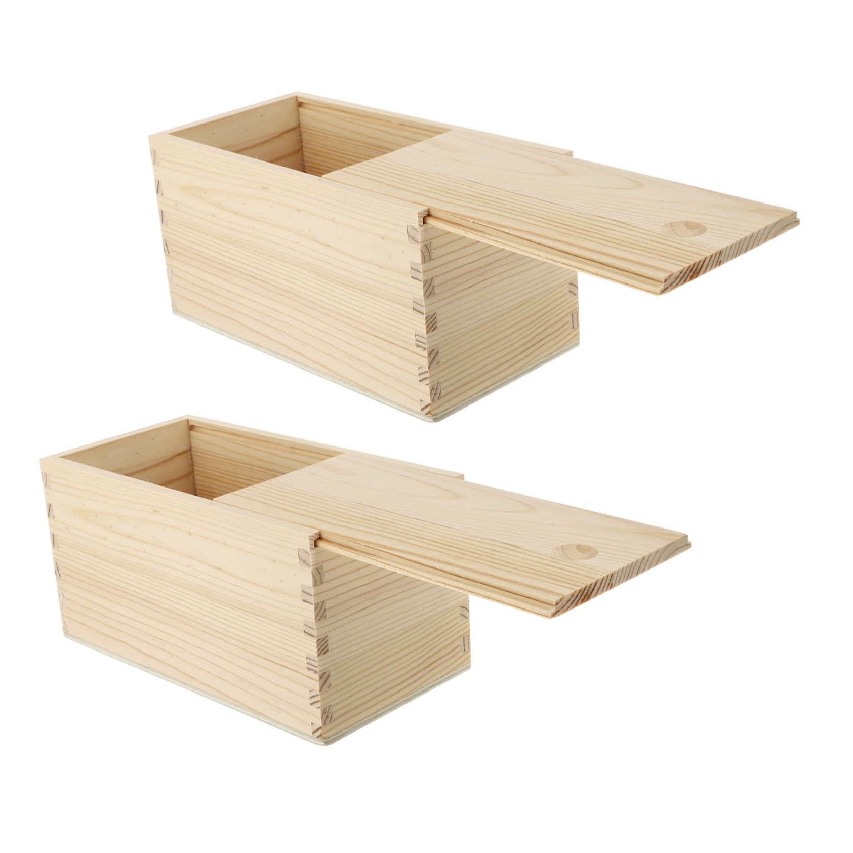 Boîte de rangement bois coulissante HEMOTON : petit contenant pratique maison et voyage
