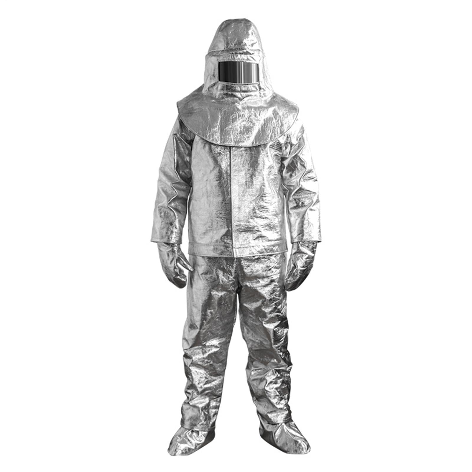 Monos Ignífugos | Ropa Resistente Al Calor Traje Ignífugo Para Bomberos, Trajes De Bomberos A 1000 Grados Traje Resistente A La Radiación Para Materiales Peligrosos, Mono De Soldadura Antiestático