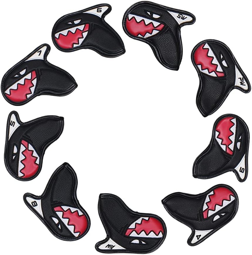 Scott Edward Skull Golf Woods Headcovers Covers for Driver Fairway 1 3 5 H Clubs Set Heads PU Leather Unisex Black Brown