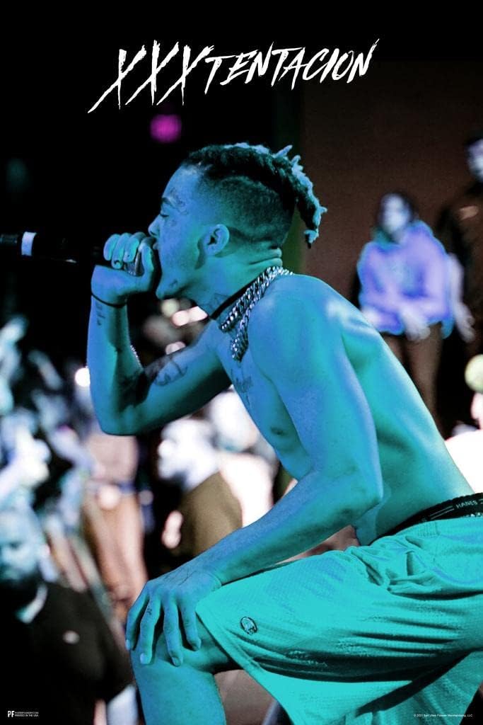 XXXtentacion Poster Concert Blue XXX Tentacion Rapper Posters Rap Merch 17 Album Music Cool Wall Art Print Poster 16x24