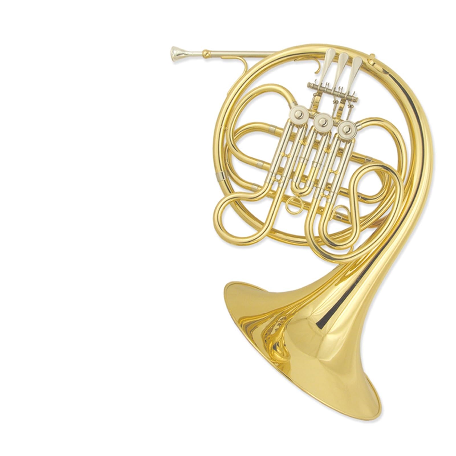 Cor D'harmonie BF En Laiton Laqué Doré, 3 Clés Une Rangée Pour Débutants Et Examens Cor D'harmonie Professionnel