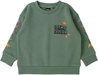 [GrinLab] [グリンラボ] キッズ ベビー スウェットトレーナー 長袖 裏起毛 起毛あり 男の子 女の子 トップス インナー ハンバーガー フード シマエナガ 鳥 恐竜 ダイナソー 働く車 電車 新幹線