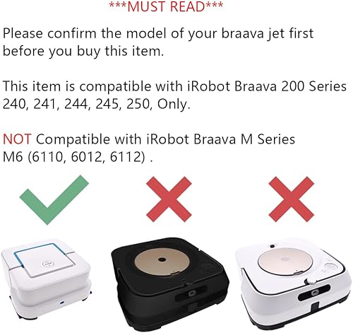 Miniatura 2 de Neutop Almohadilla de trapeador húmedo lavable y reutilizable de repuesto compatible con iRobot Braava Jet 240, 241, 244, 245, 250 Robot, azul,