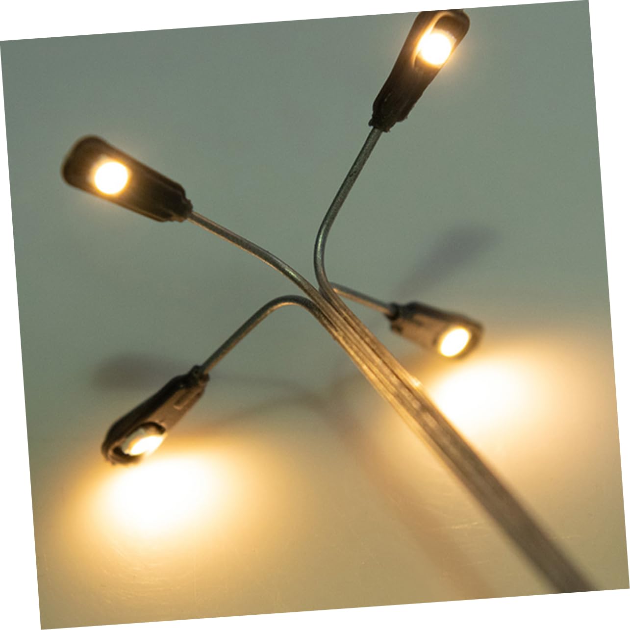 OSALADI 4Pcs Decorative Lamp LED Street Lights for Sand Table Garden Decor Durable Construction Warm Light for Decoration