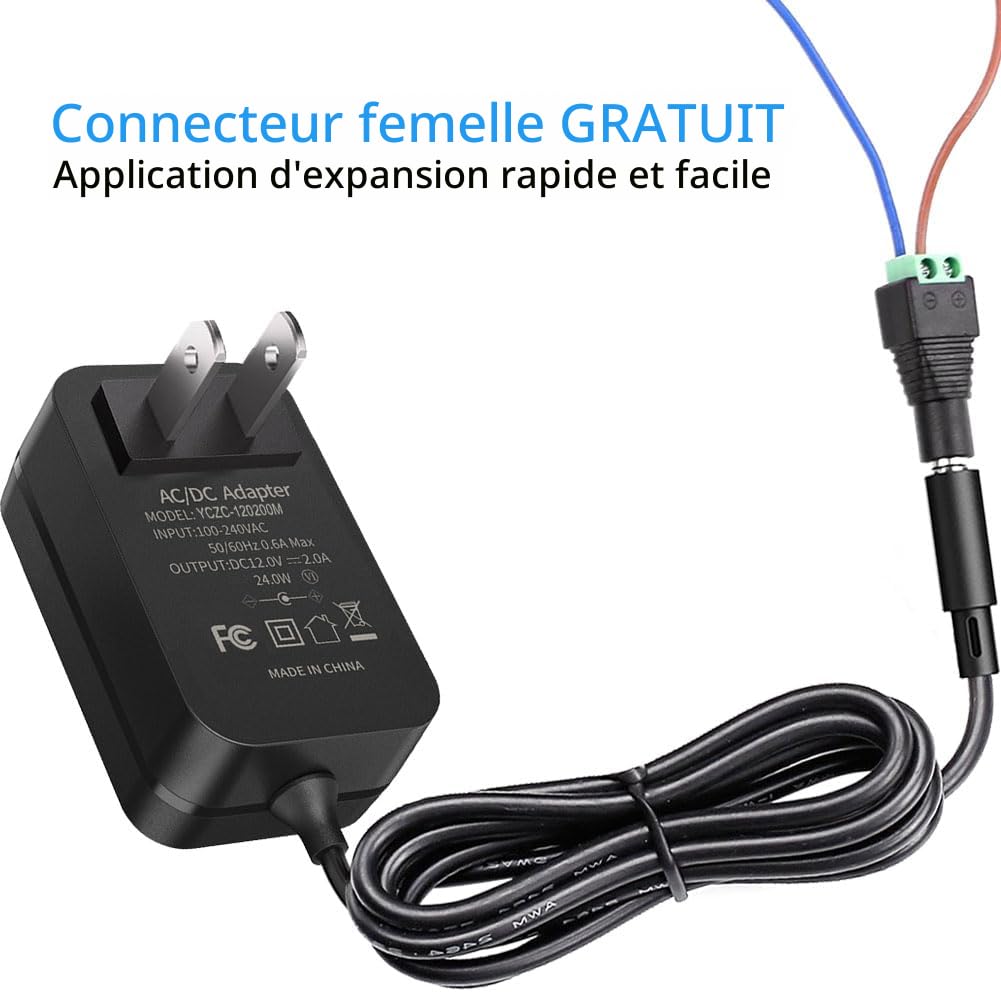 Adaptateur Secteur Universel 2,5 Mm Chargeur Secteur 5V 2A DC US Pour Tablette Android Bloc D