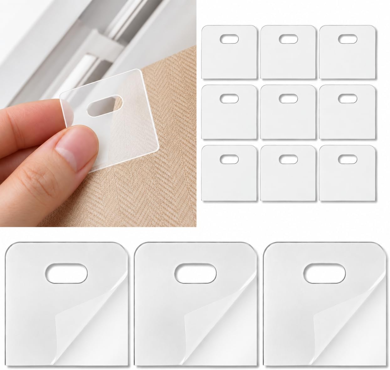 35 Sets (70 Pieces) Clear Vertical Blind Repair Tabs for Replacement Slats