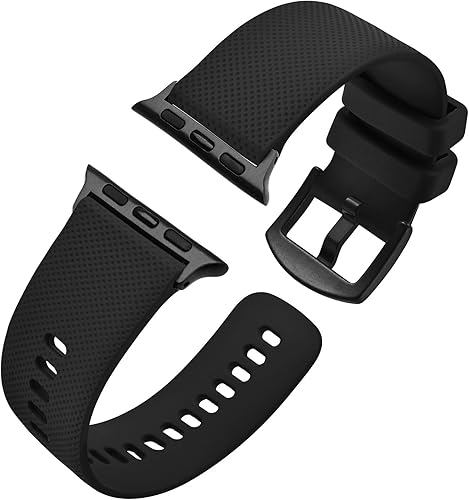 Miniatura 1 de Anbeer Correa de reloj de goma compatible con Apple Watch Series Ultra 8 7 6 5 4 3 2 1 SE SE2 para hombres y mujeres, correa de reloj de silicona