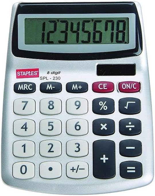 Exclusive Discount 60% Price Staples 466465 Spl-230-Cc 8-Digit Display Calculator