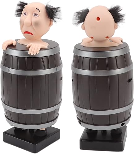 Miniatura 4 de Dispensador de cigarrillos divertido, caja de cigarrillos de rebote automático, caja de cigarrillos de barril de madera, estatua extraña para