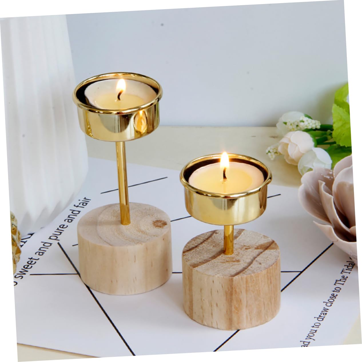 RORPOIR Nordic Golden Candlestick Housewarming for Housewarming Home Decor Candle Holder Table Display Candle Holder Gold Decor Candlesticks Mantel Decor Candlestick Containers