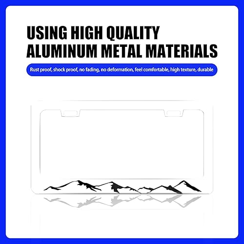 Miniatura 5 de 1 marco para matrícula, marco de acero inoxidable, soportes delgados para placas automotrices con tapas de tornillos, almohadillas a prueba de