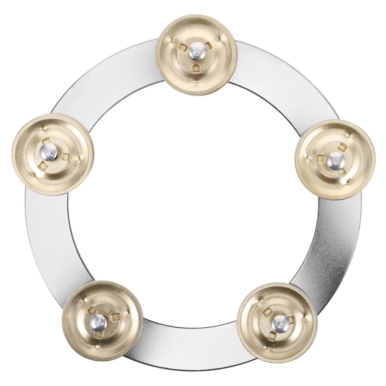 BESTonZON Bass Drum Hoop Tambourine Mountable Symbal for Metal Cymbal Tambourine Ring