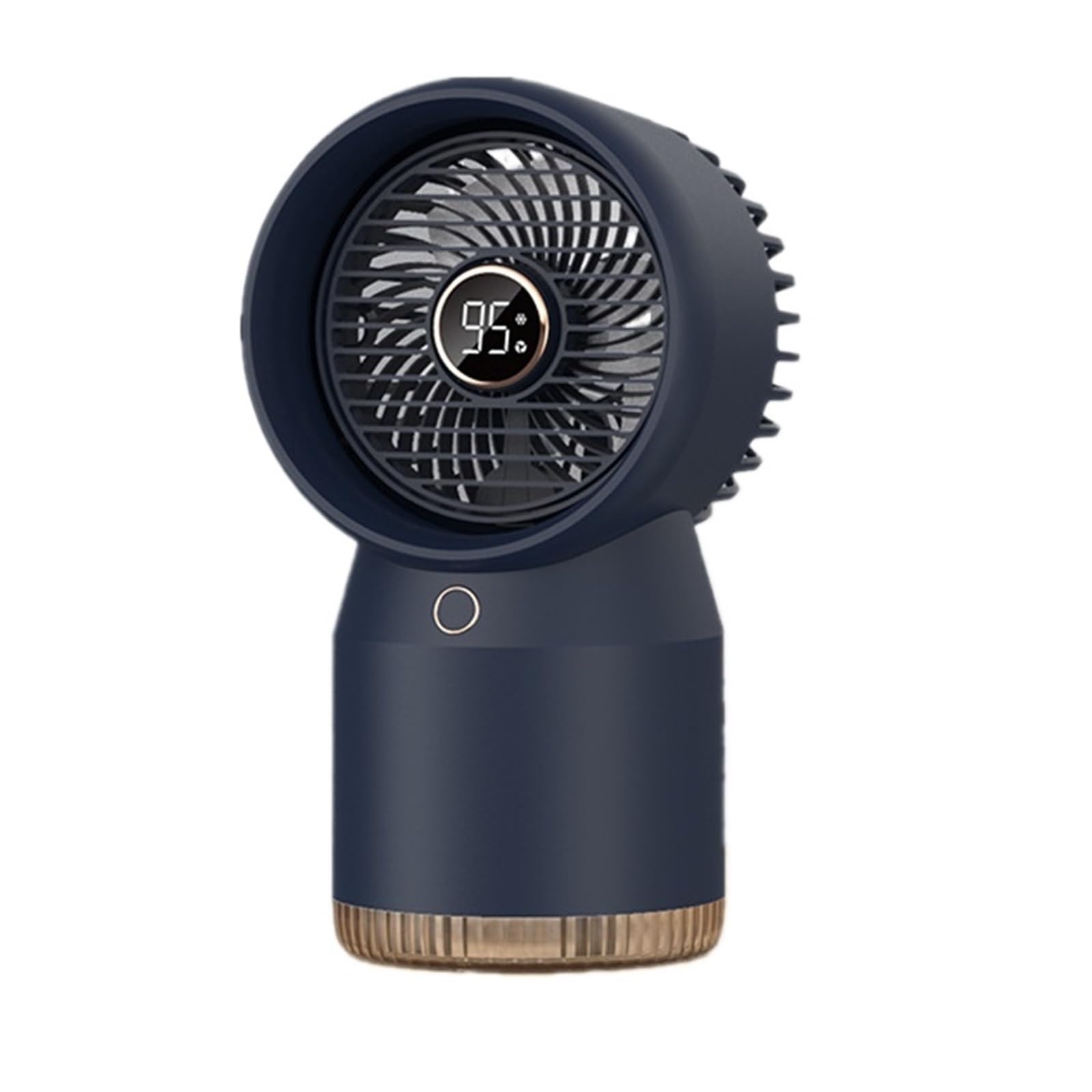 Home Water Spray Mist Air Conditioning Humidifier Fan 3600mAh Battery Rechargeable Office Desk Cooling With Night Light Airflow Comfort Refreshing Breeze(Navy Blue)