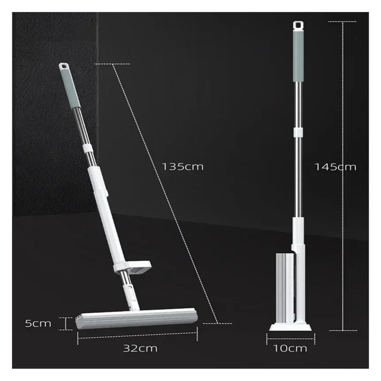 Trapeador Absorbente escurridor for Pisos Planos, baldosas, Limpieza del hogar, Lavado a Mano Gratuito, Limpiador Balai, colodión de Agua, fregado exprimido