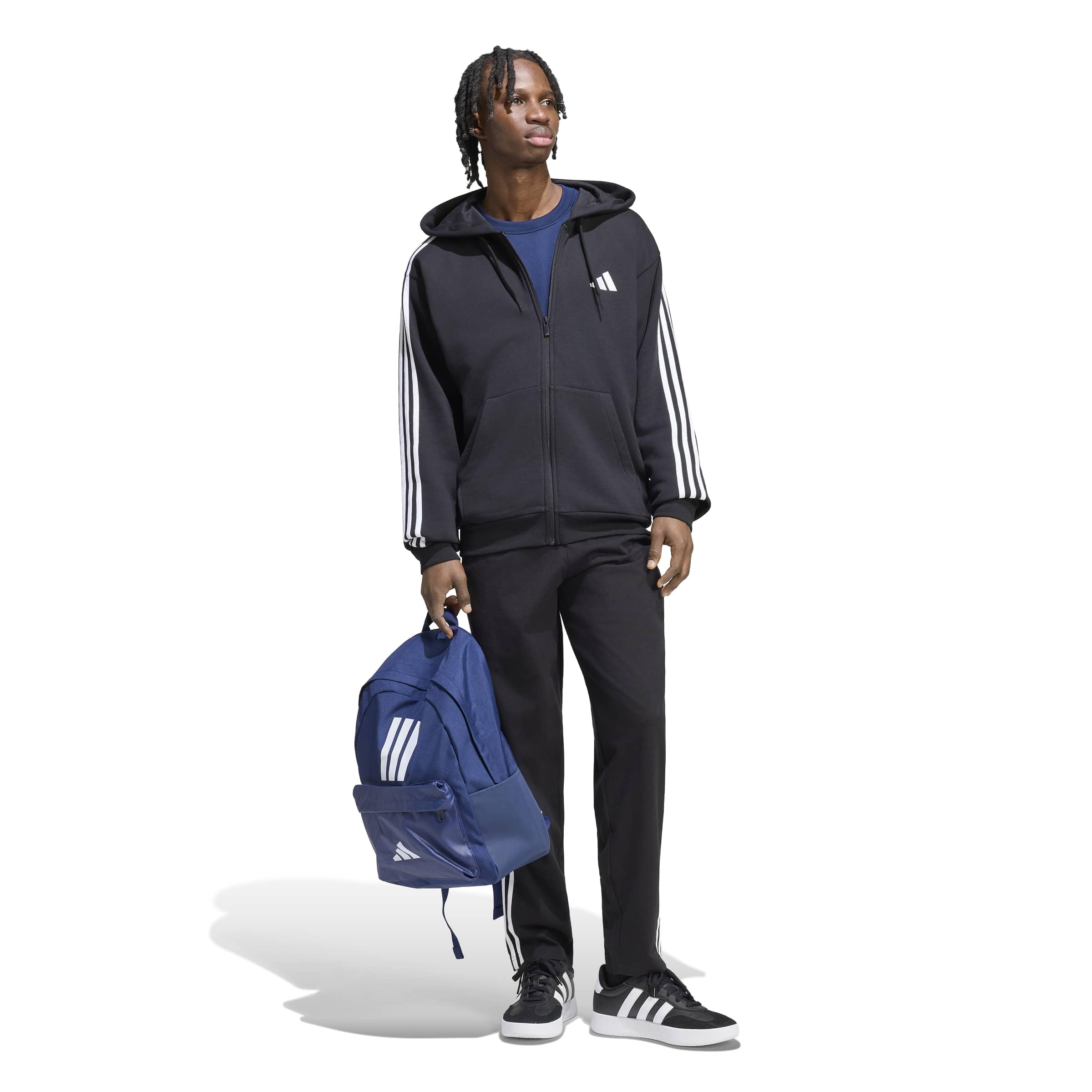 adidas Men's Essentials 3-Streifen French Terry Kapuzenjacke