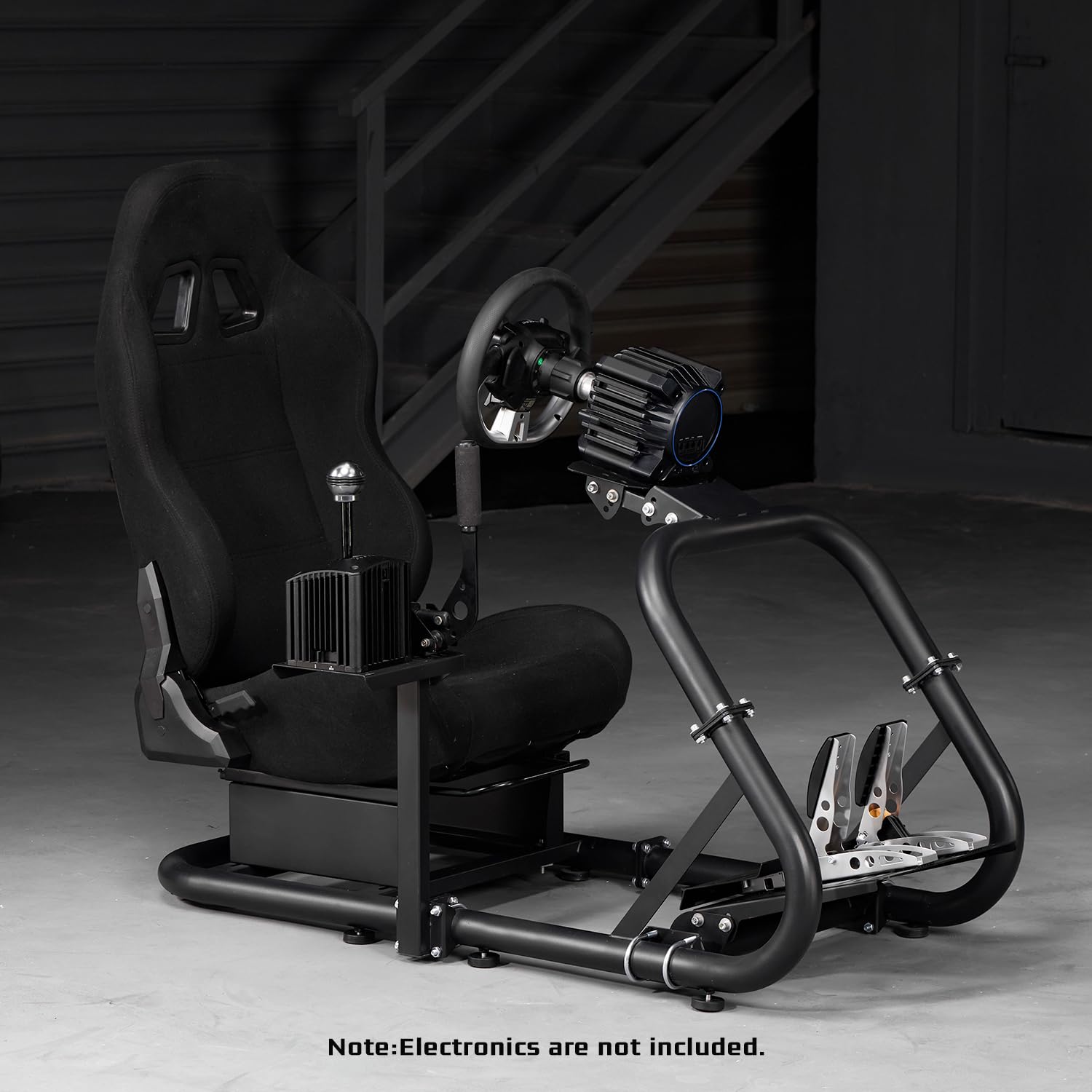 Dardoo Rennsimulator Cockpit with Large Round Tube lenkradständer Rennsitz Adjustable passend für Logitech G25 G27 G29 G920, für Thrustmaster, für Fanatec without Steering Wheel, Pedal and Shifter