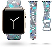 Vista 39 de Silicone Sport Watchband Compatible with Apple Watch