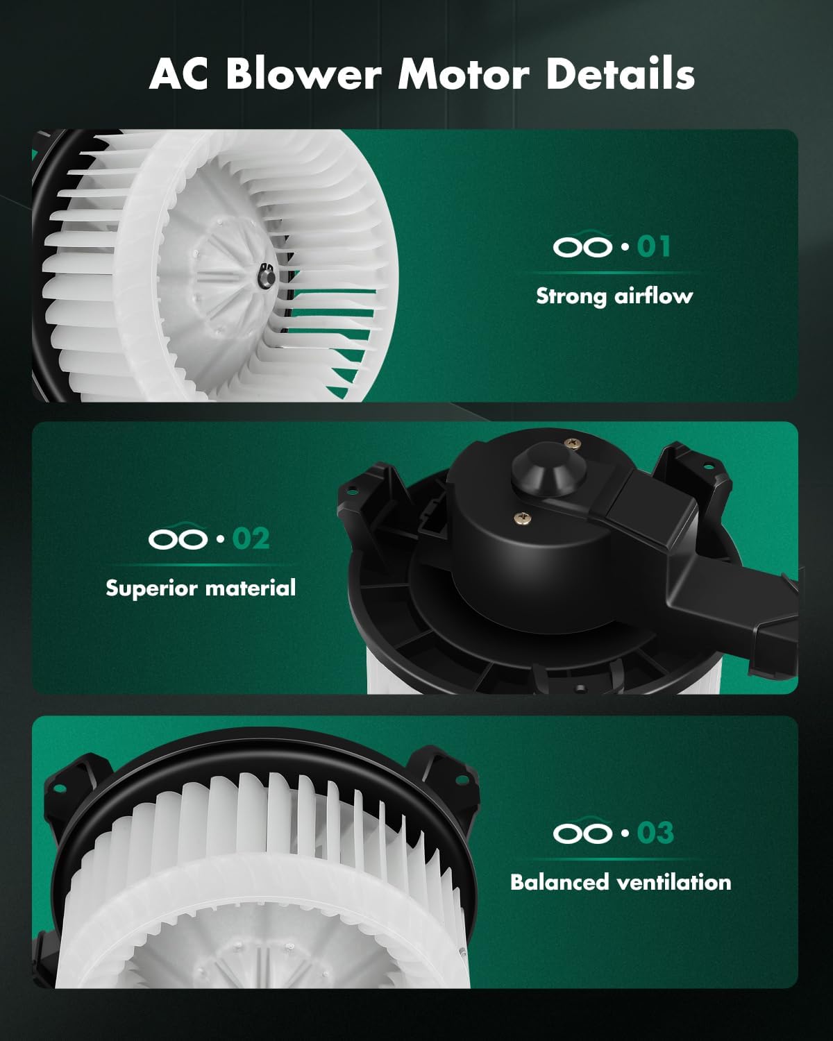 SCITOO HVAC Heater Blower Motor with Fan Cage Front 700062 For Lexus For GX470 V8 4.7L 2003-2007,For Toyota For 4Runner V6 4.0L 2003-2009,For Toyota For 4Runner V8 4.7L 2003-2009