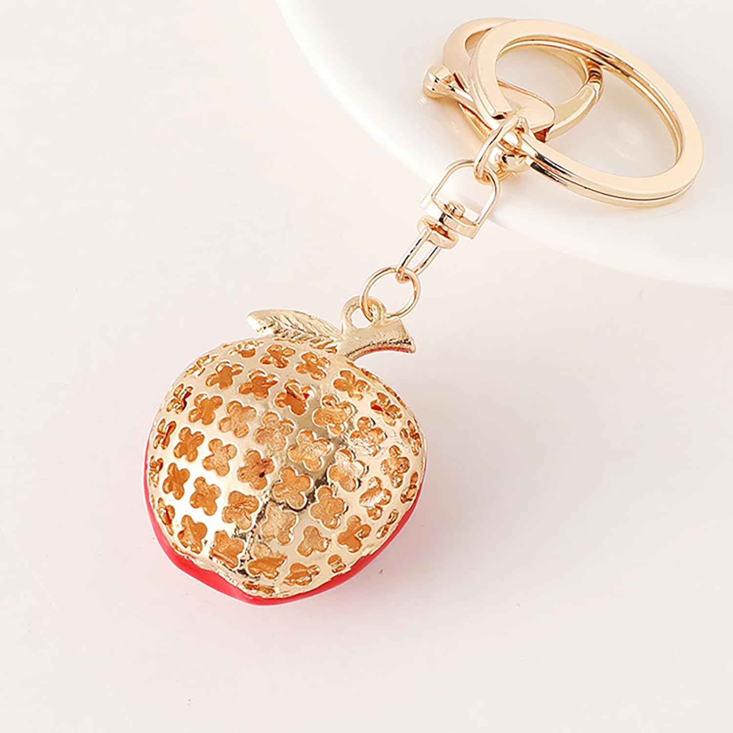3D Fruit Key Chain Cute Rhinestone Keychain Accessories Birthday Party Gift for Women