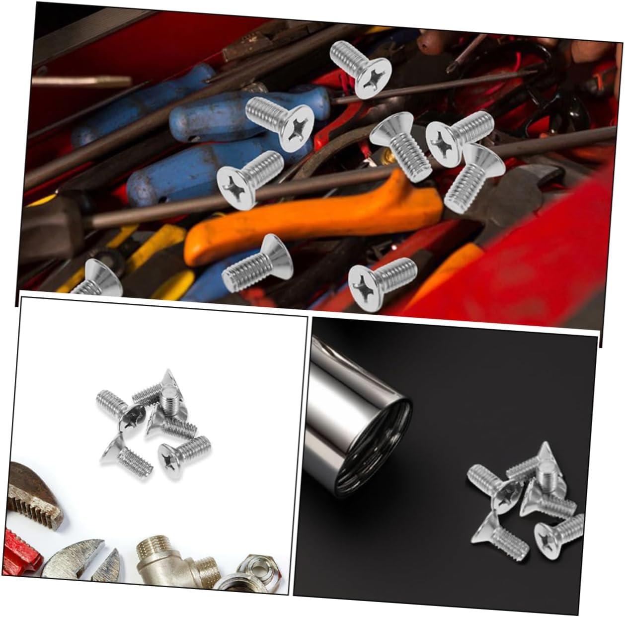 8Pcs Stainless Steel Brake Disc Rotor Screws Kit for Reliable Fastening for Front Rotors Effortless Installation Enhanced Vehicle Safety