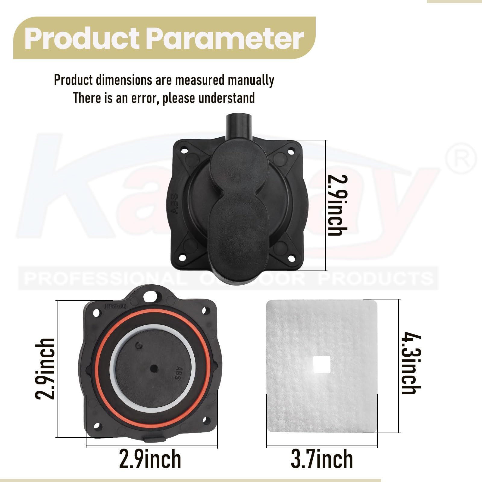 HP60/80 Kit Complet de Reconstruction pour aérateurs Hiblow HP 80, HP 60, HP-80-0110, avec Interrupteur Blanc